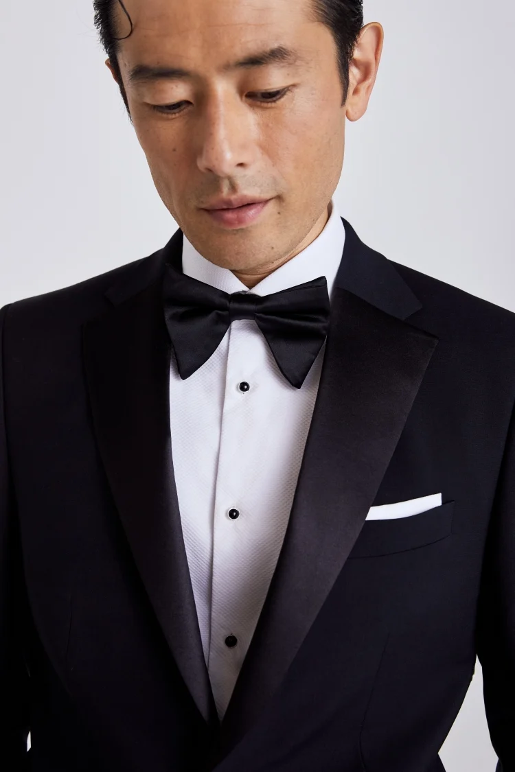 Slim Fit Black Notch Lapel Tuxedo Jacket   Buy Online at Moss