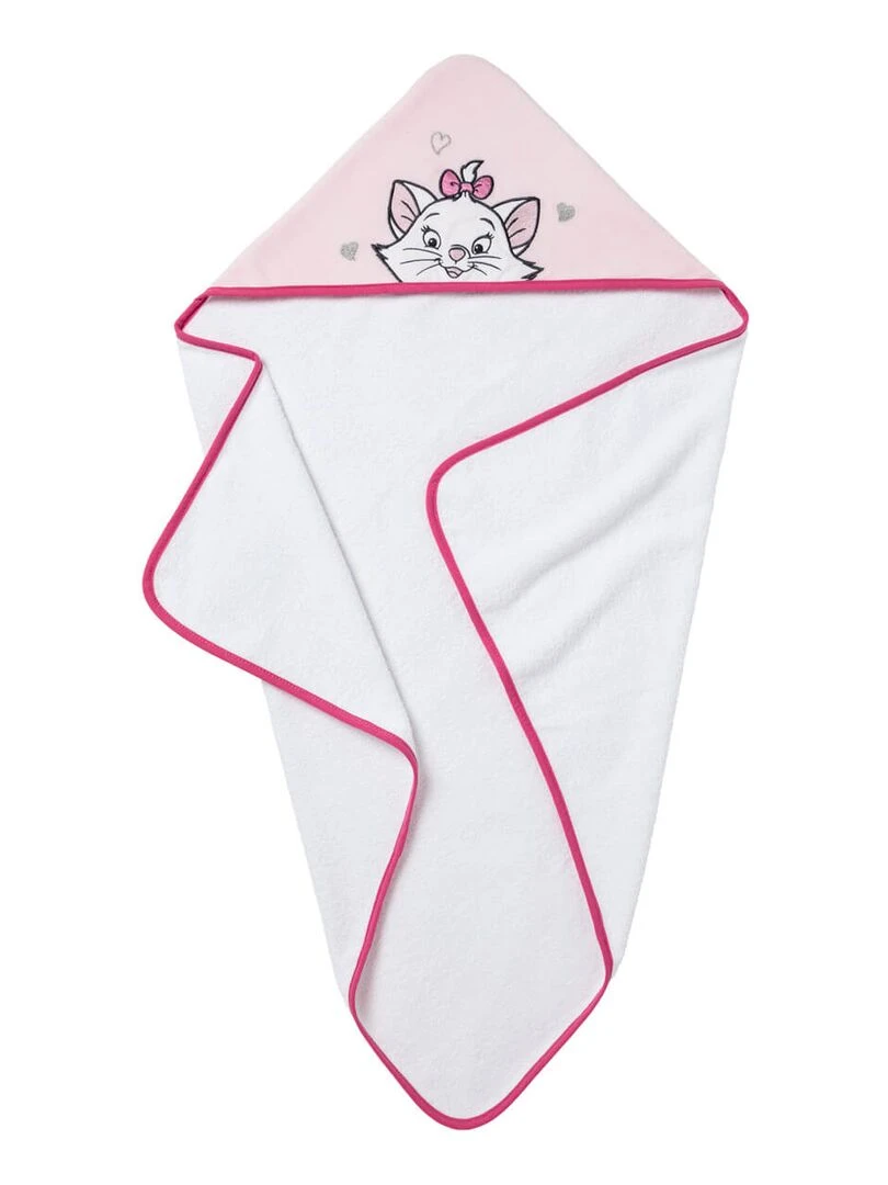 Cape de bain 80x80 cm velours Marie Jolie Rose