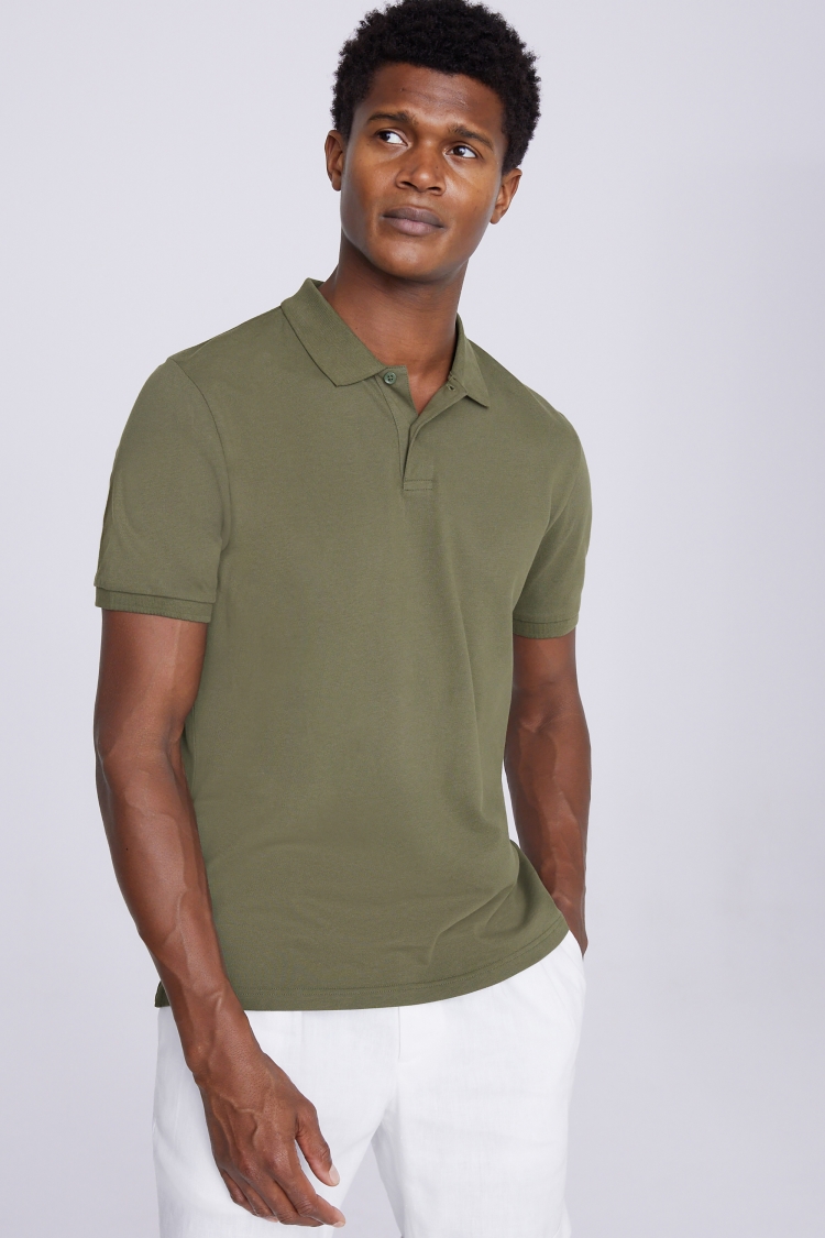 Green Piqué Polo Shirt Buy Online at Moss