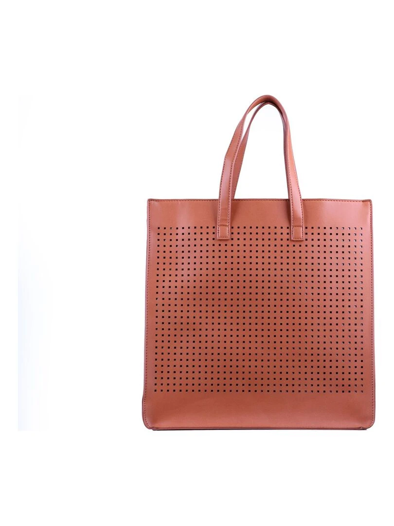 INFINITIF   SAC A MAIN FLAMBE   Marron