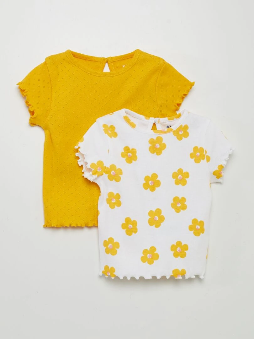 Lot de 2 t shirts BLANC