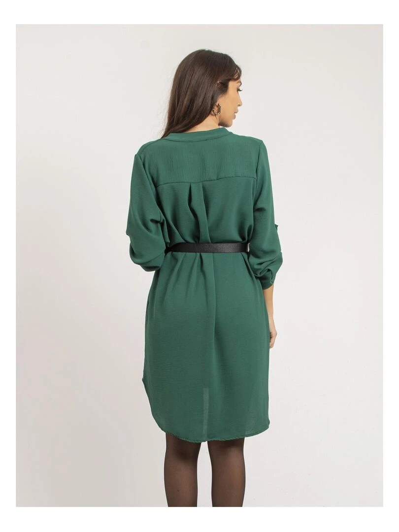 Robe courte ample INAAM Vert forêt