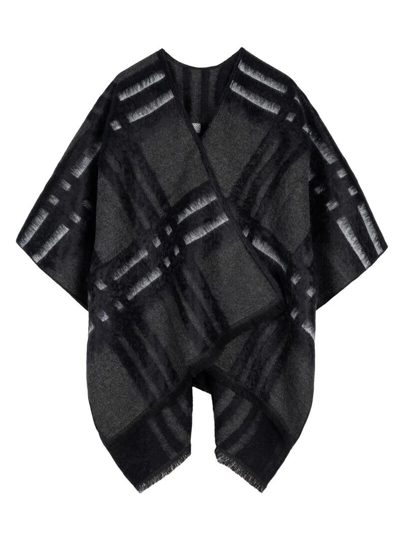 Poncho Kae Fabriqué en France Noir