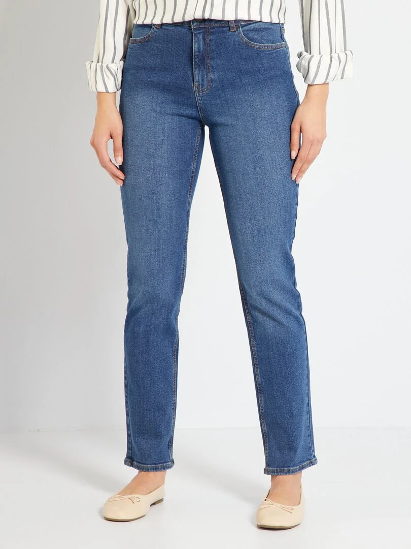 Jean regular taille haute L30 Stone
