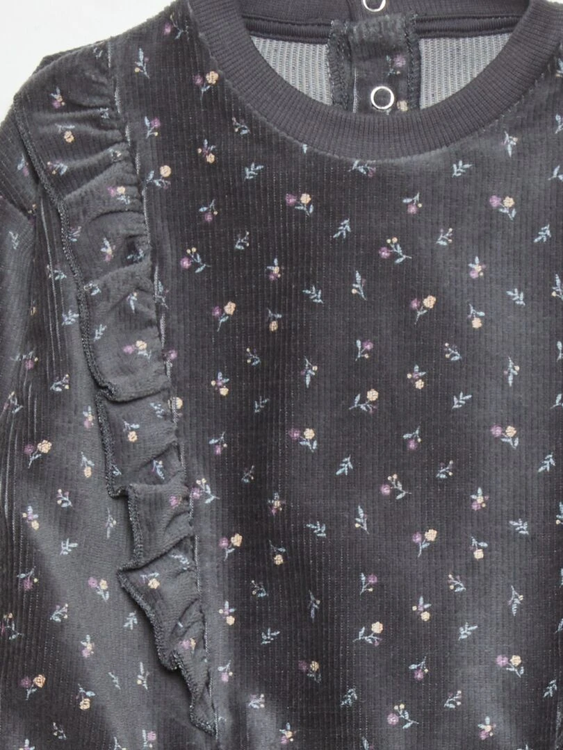 Ensemble de pyjama à motif 2 pièces Noir