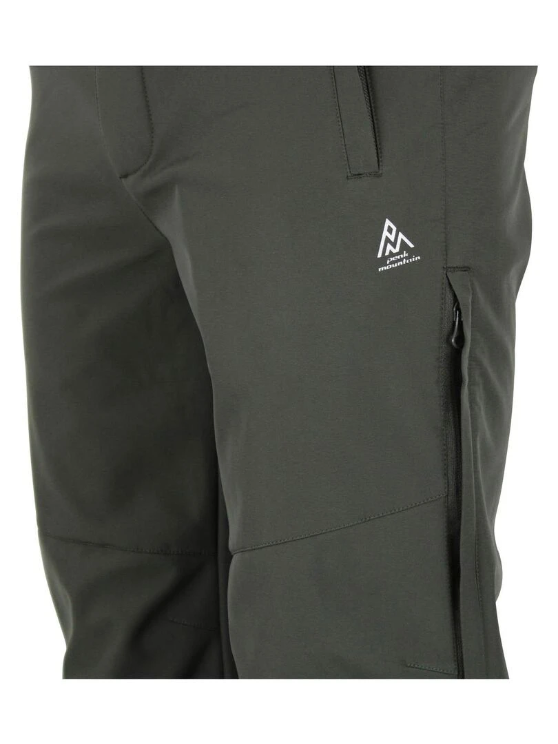 Pantalon de ski softshell homme CANDALO   PEAK MOUNTAIN   Kaki