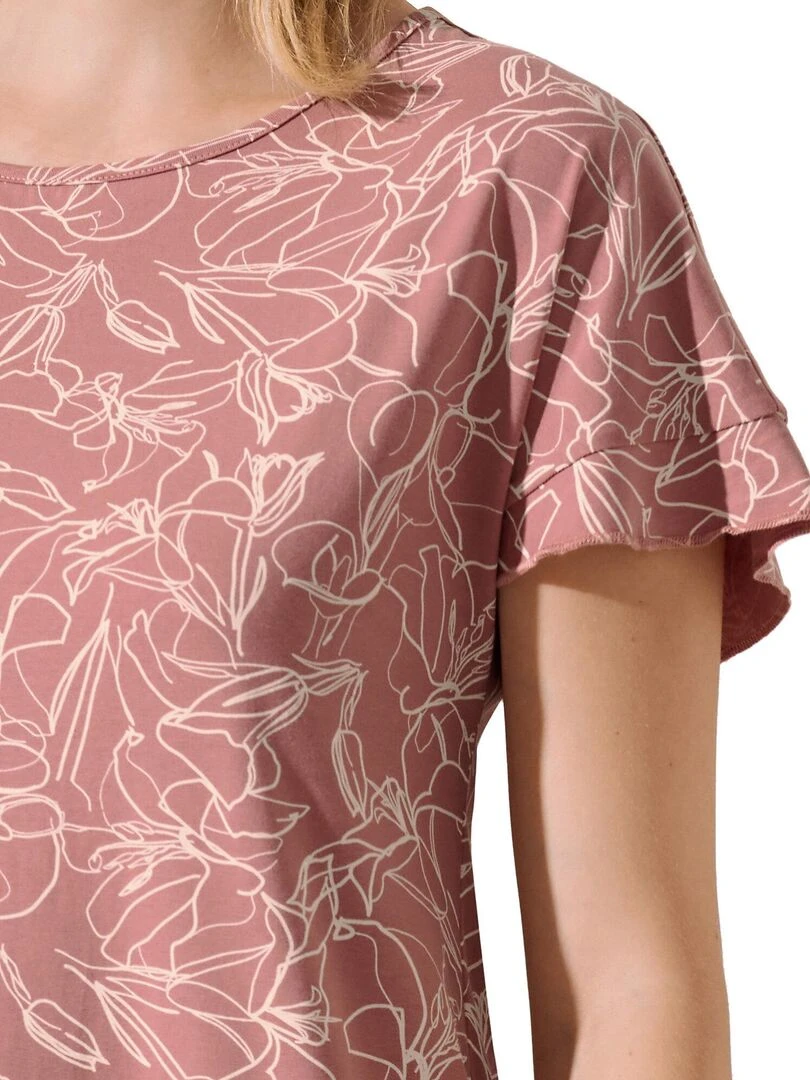 Chemise de nuit manches courtes Nina   Rose