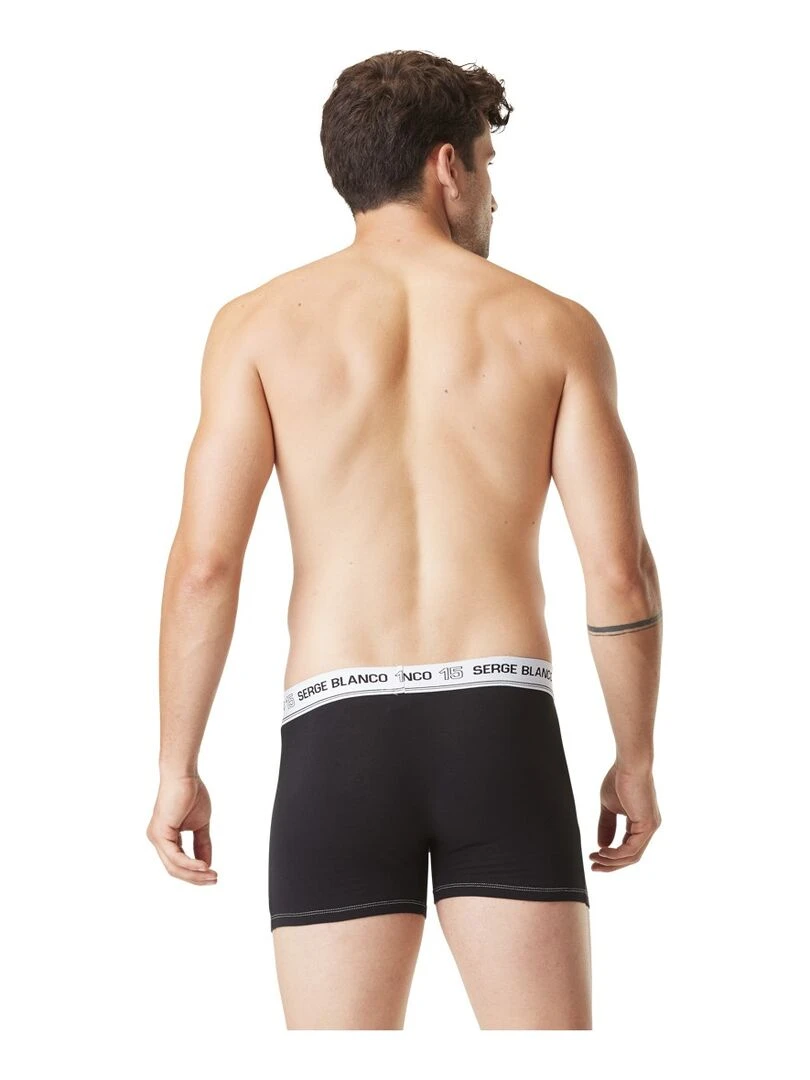 Lot de 5 Boxers Serge Blanco coton homme Class' Serge Blanco   Noir Gris Blanc