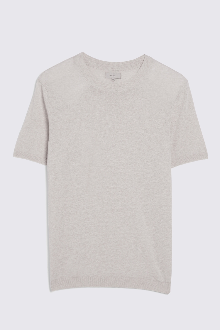 Light Grey Marl Crew Neck T-Shirt   Buy Online at Moss