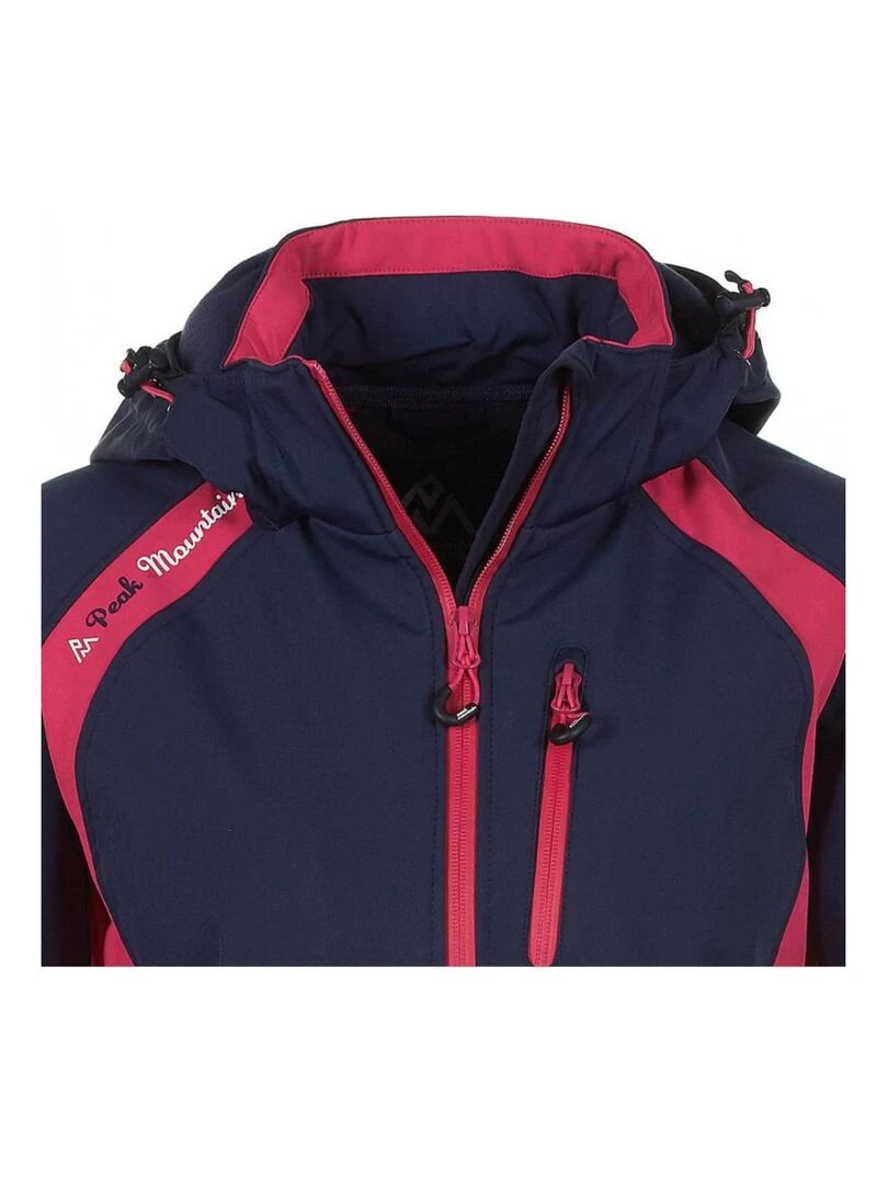 Blouson softshell femme AVYBA   PEAK MOUNTAIN   Bleu Rose