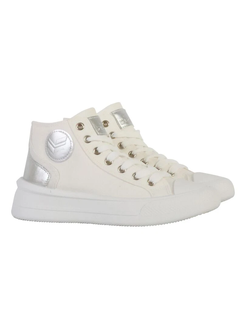Basket Montante à Lacets Kaporal Camelia   Blanc