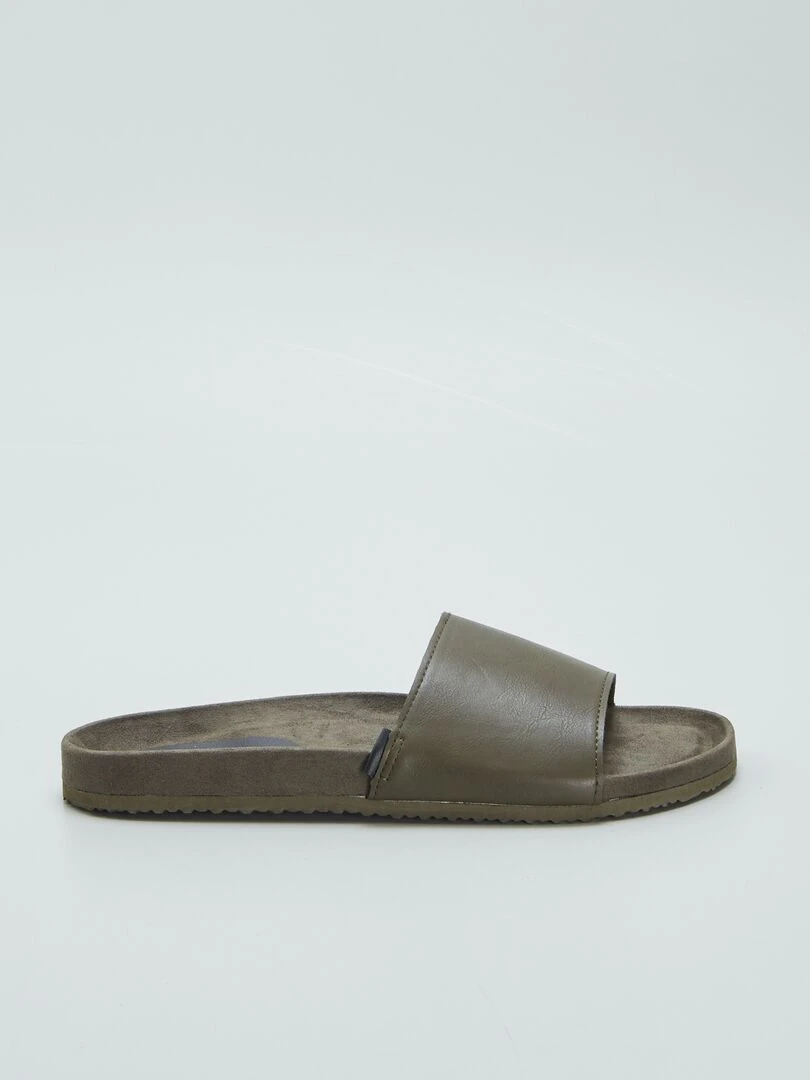 Chaussons mules Kaki
