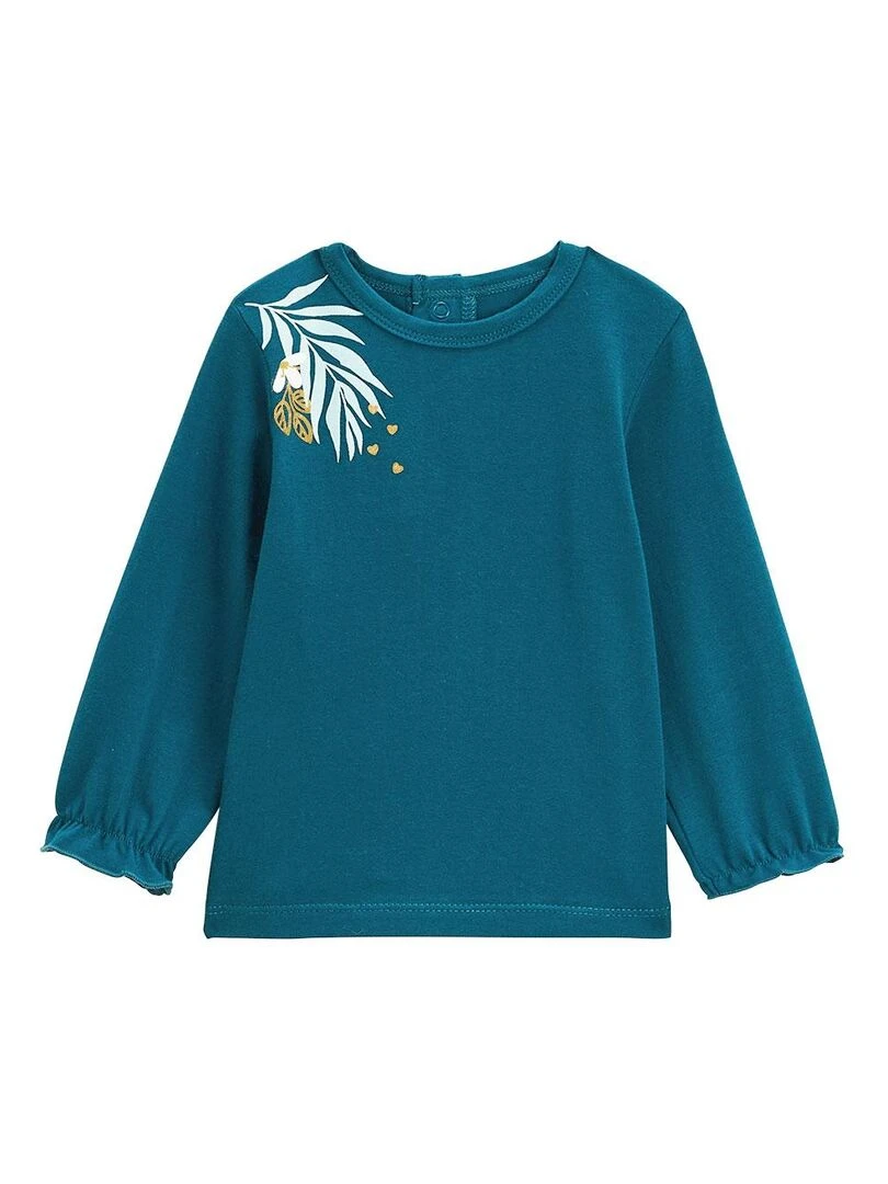 Ensemble salopette bébé en molleton et t shirt Moana   Ecru