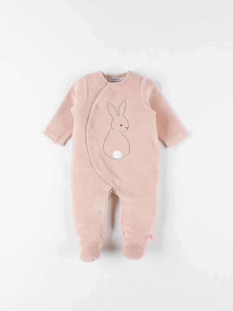 Pyjama 1 pièce lapin en velours côtelé Noukie's Beige