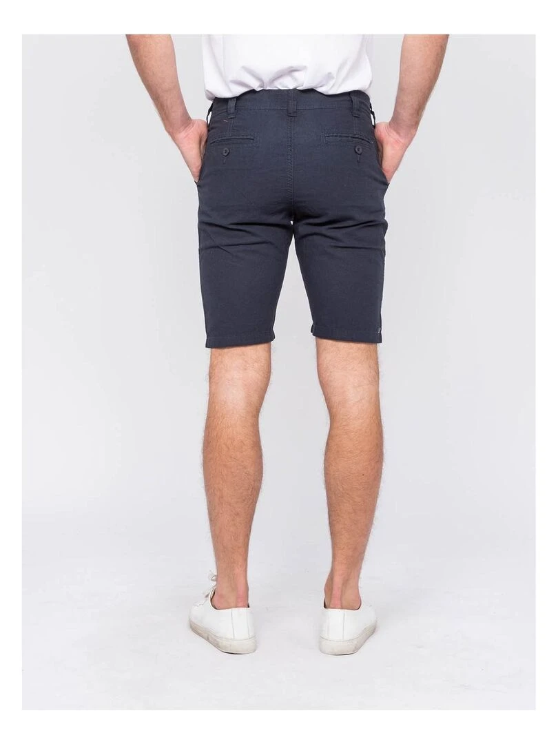 Bermuda chino lin BAGOLIN Bleu marine