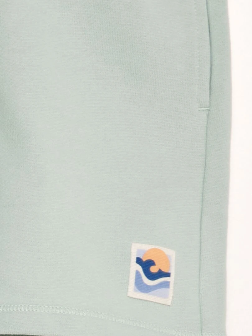 Bermuda en french terry style surf   Vert