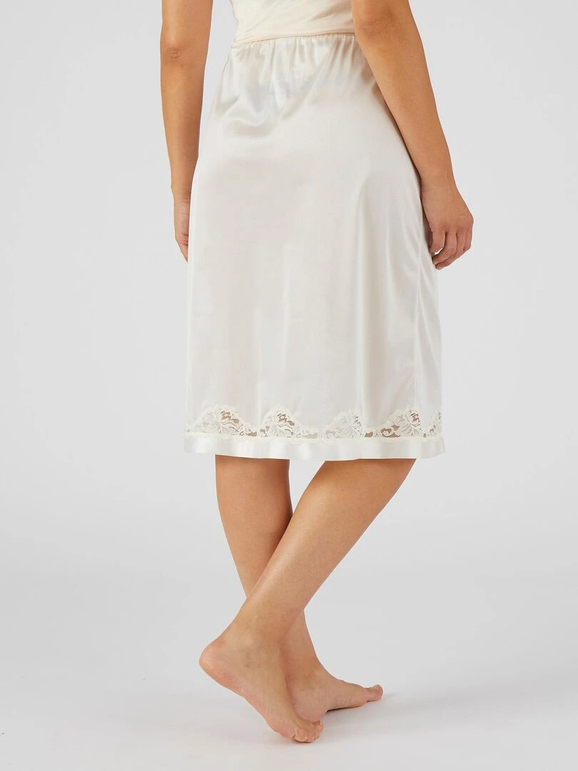 Lot de 2 jupons maille fluide   Damart   Blanc nacré