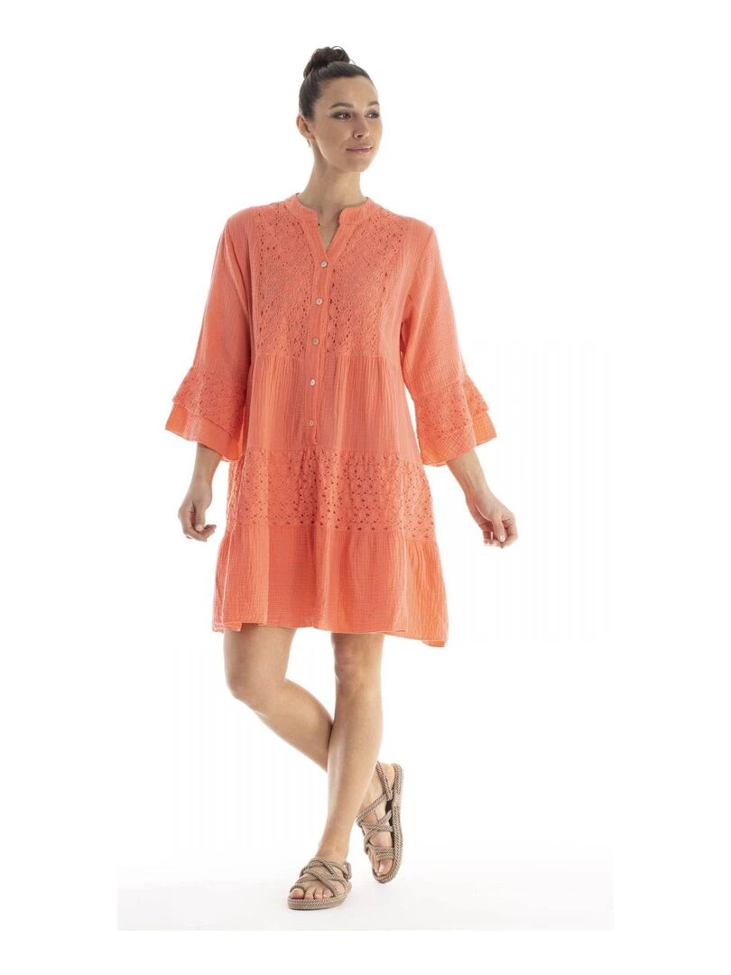 Robe MORINA Gérard Pasquier Orange corail
