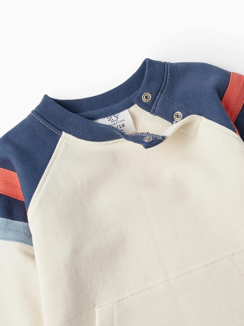 Sweat en coton pour bébé garçon  BROTHERS&SISTERS   Blanc