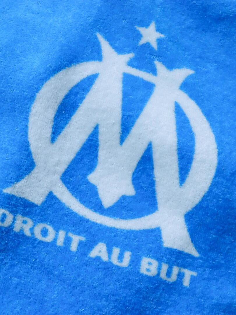 Drap de plage imprimé 100% coton OM CURVE Bleu