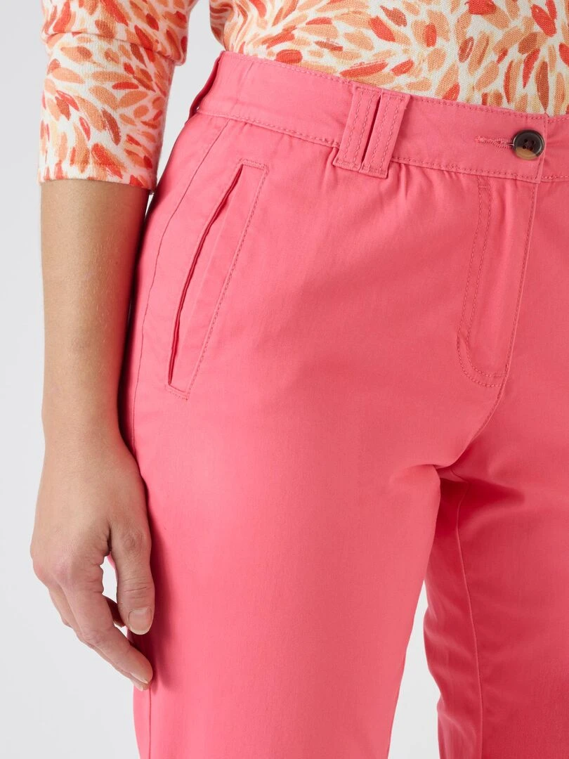 Pantalon chino Damart Rose