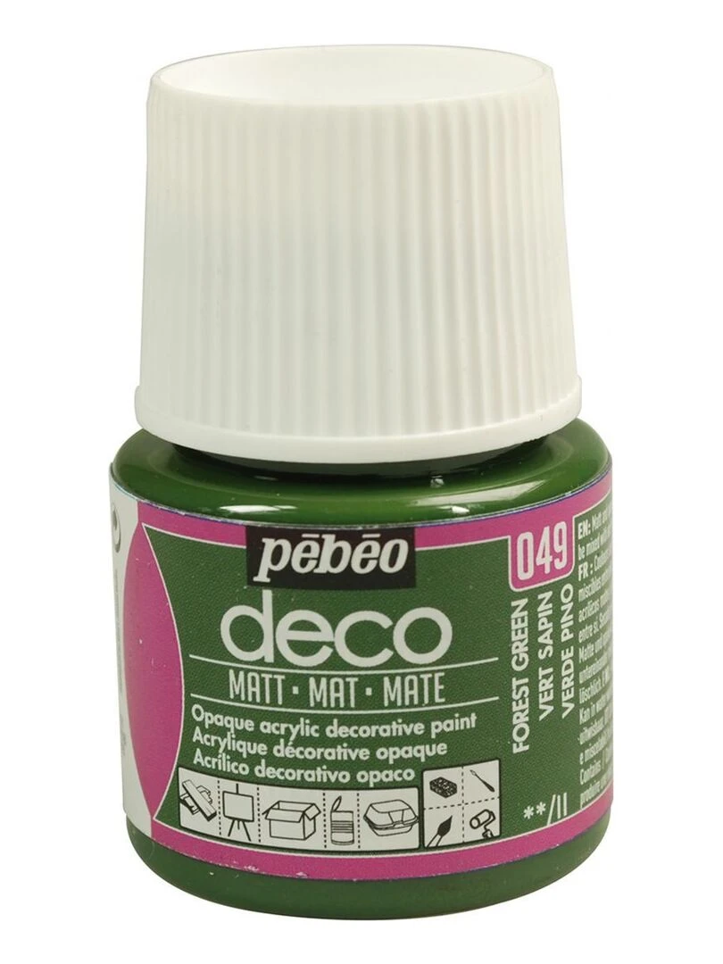 Peinture acrylique opaque mate Vert sapin 45 ml N/A