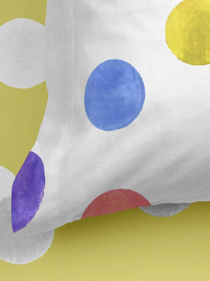 Drap housse Confetti "Happyfriday" Blanc
