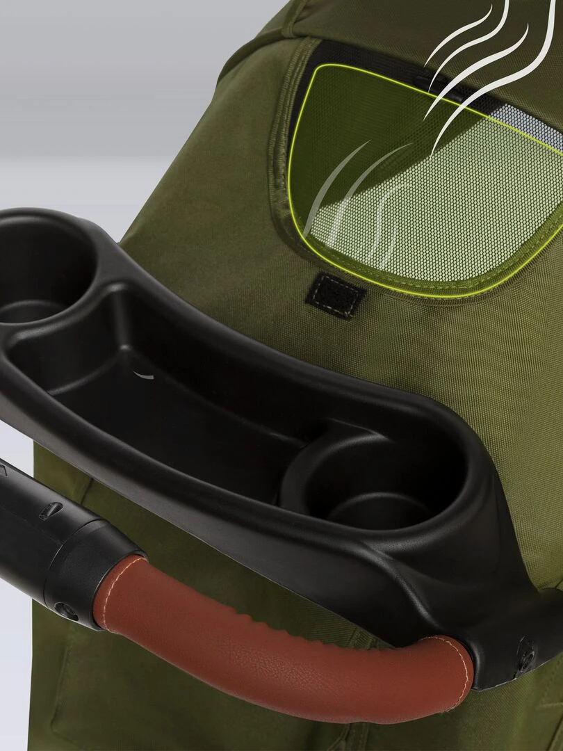 LIONELO Emma   Poussette canne   Accessoires  inclus   Vert   Noir Vert Noir