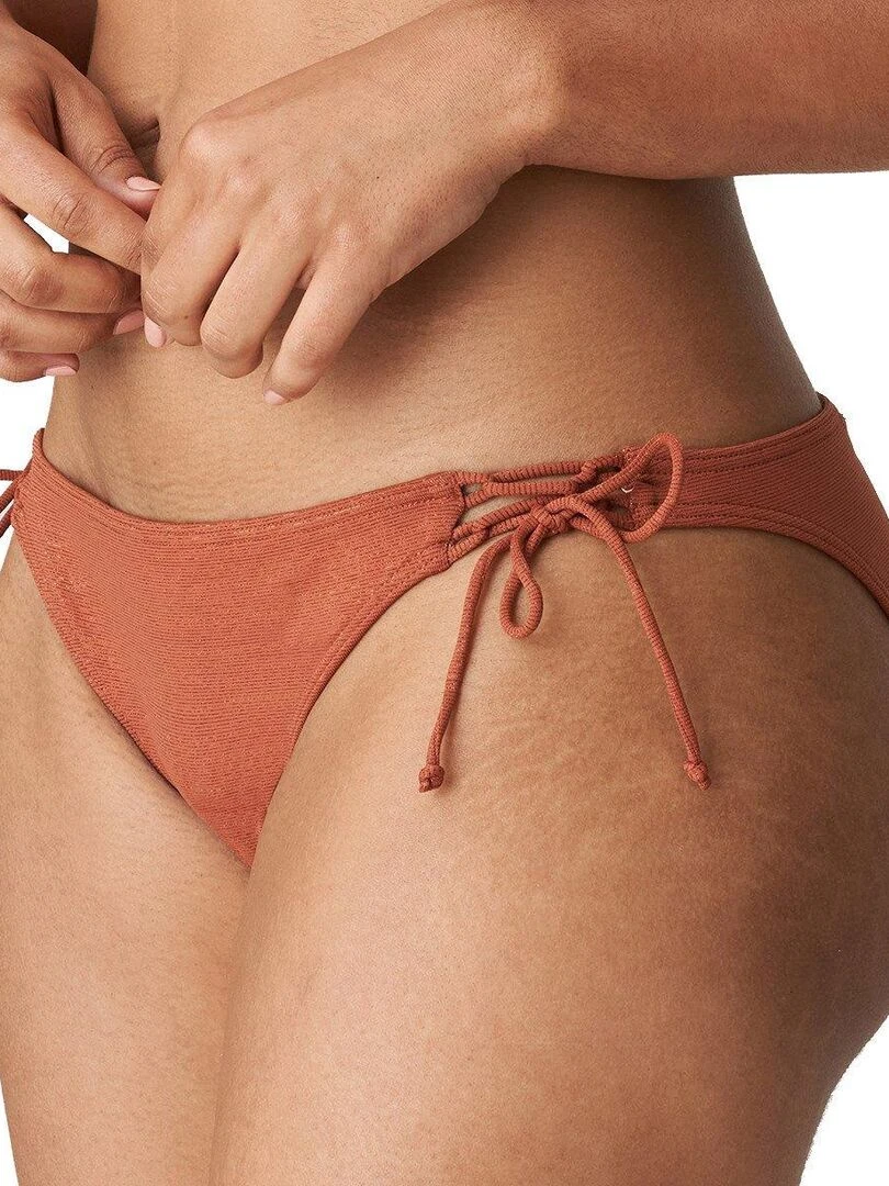 Bas de maillot ajustable Manuia Marron