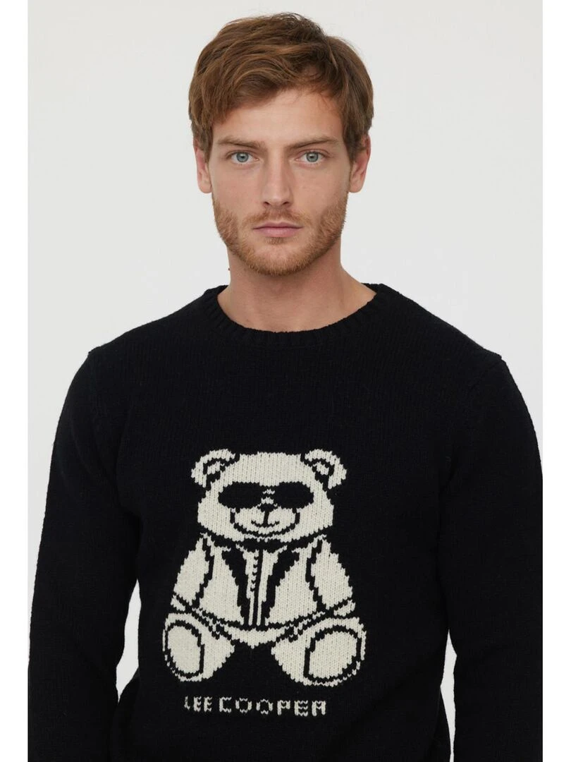 Lee Cooper   Pull manches longues polyester regular CNOURS   Noir