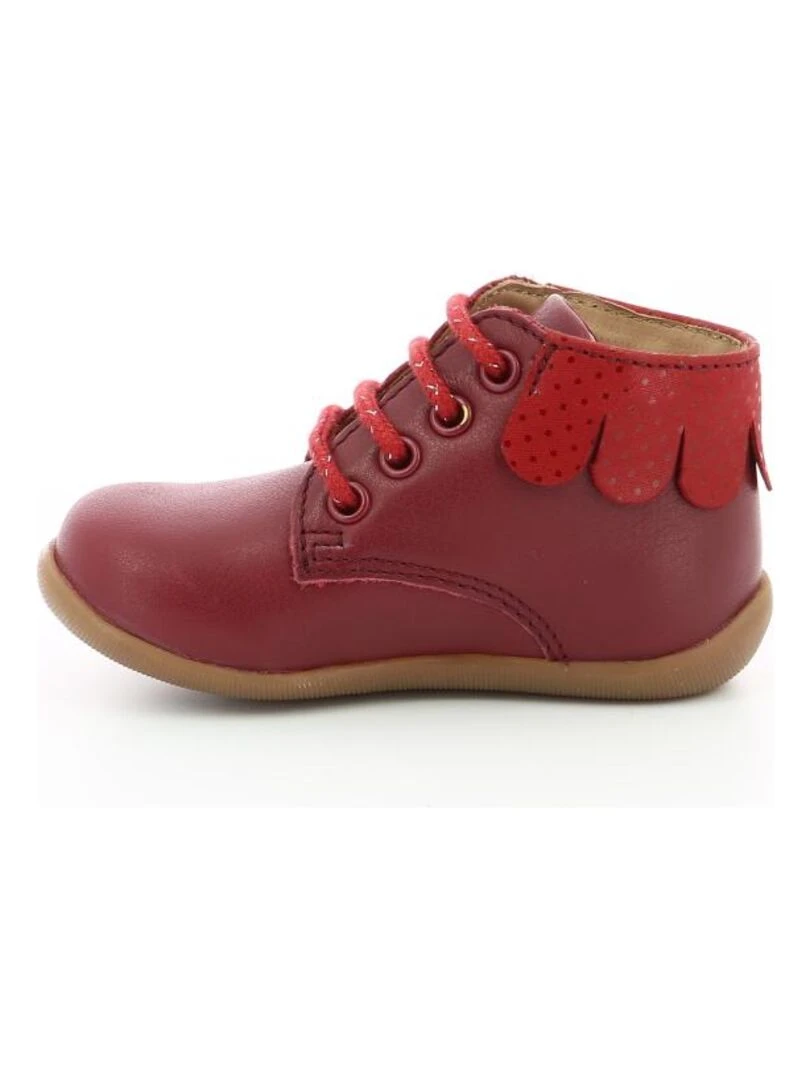Bottillons Cuir Doune   Rouge
