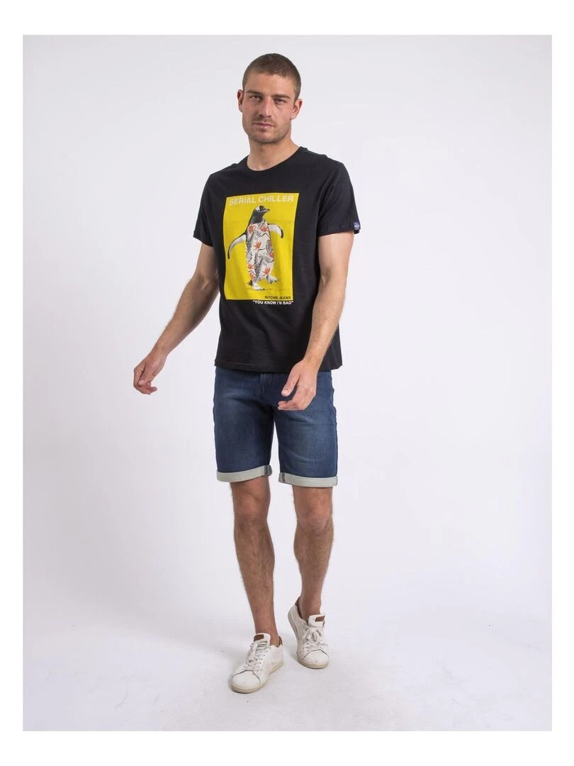 T shirt col rond NIRALVINO   Noir