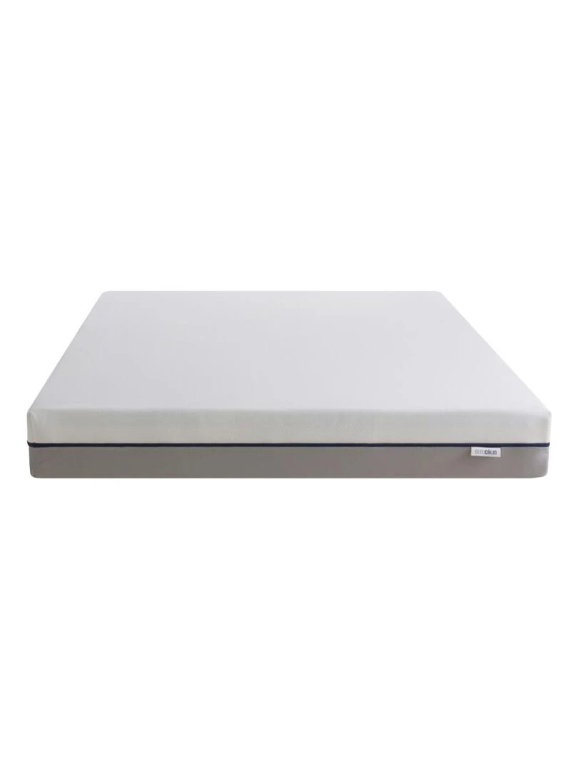 Bleu Câlin   Matelas mousse gel confort mi ferme/ferme   épaisseur 20cm Bi face   Blanc Gris Bleu