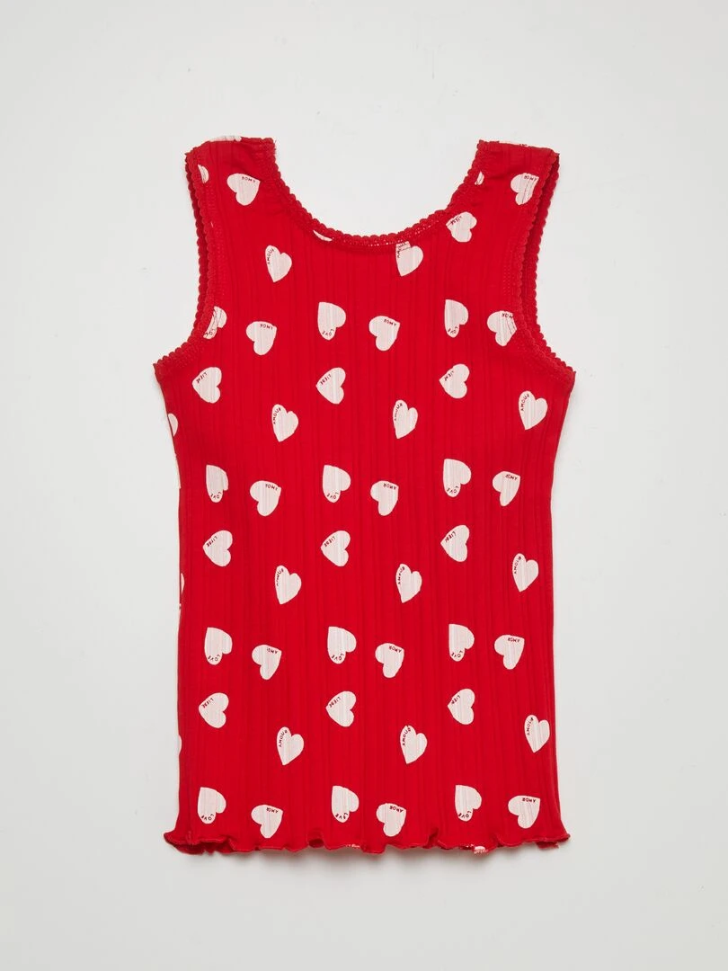 Débardeur à motif Rouge