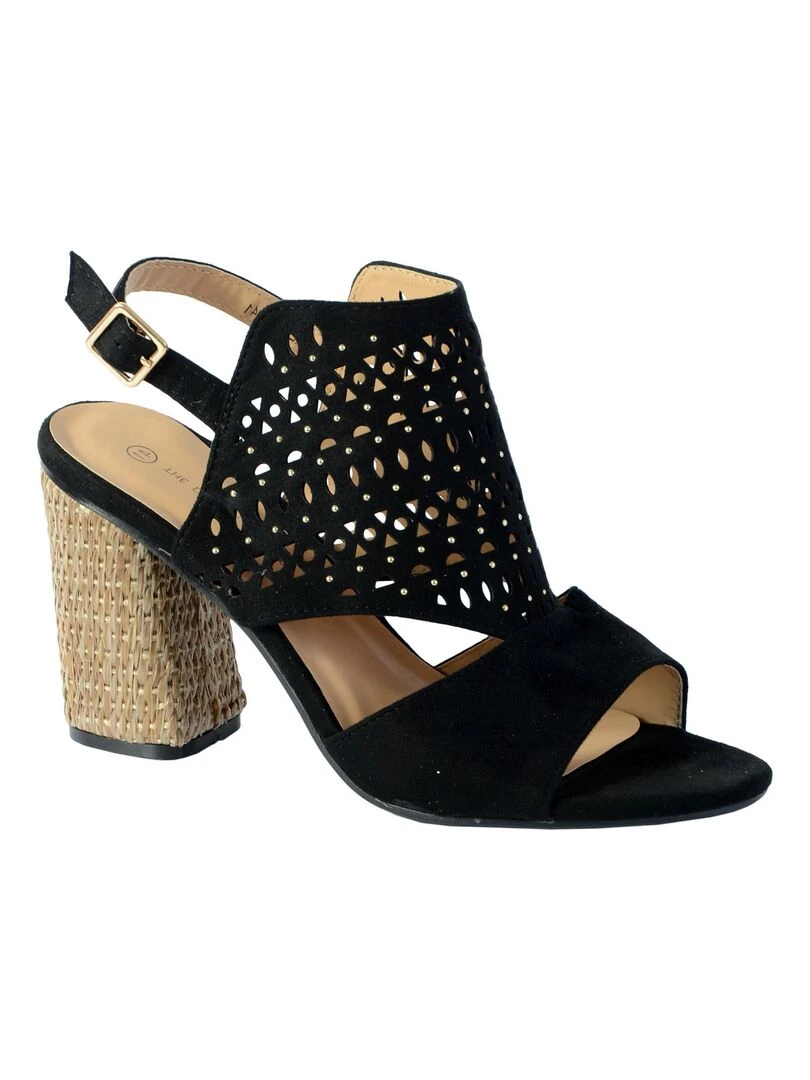 Sandale Talon The Divine Factory QL3907   Noir