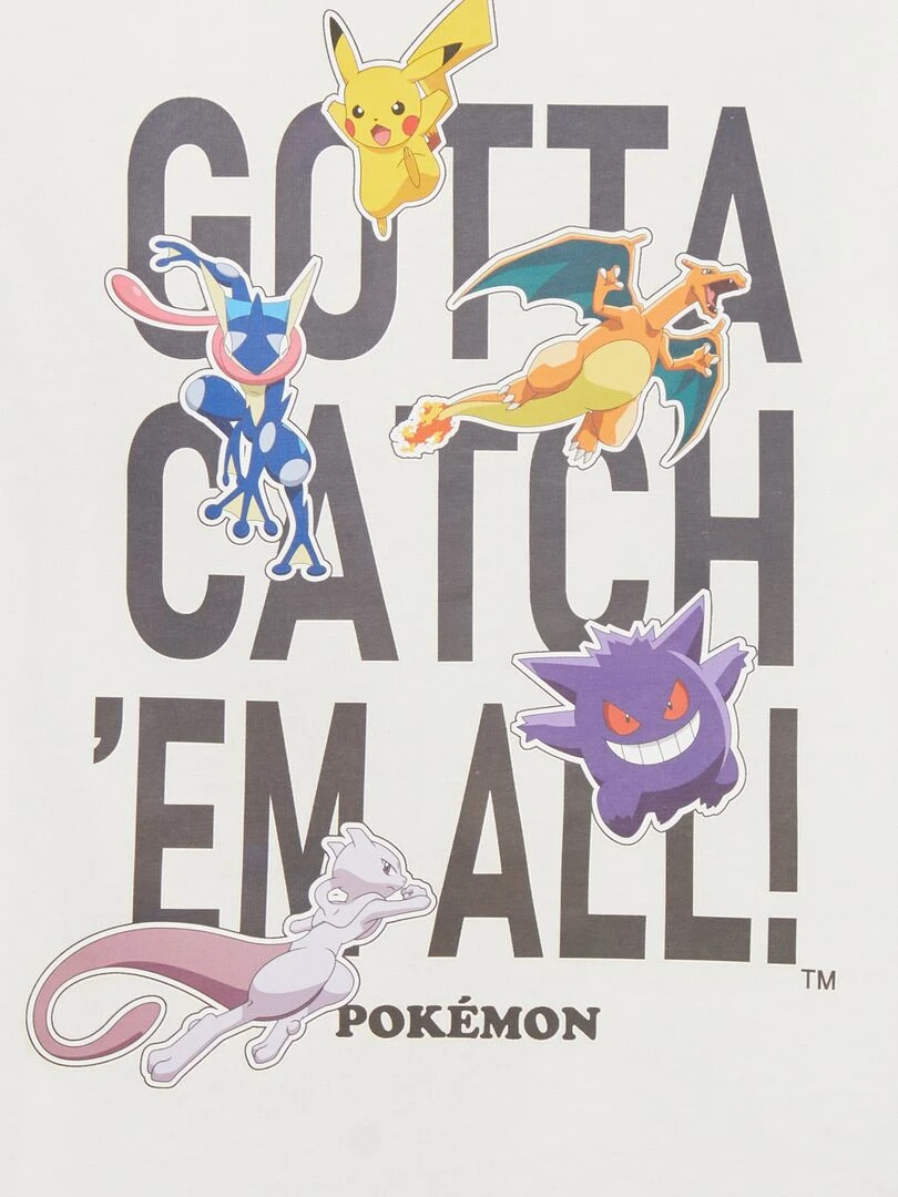 T shirt 'Pokémon' Blanc