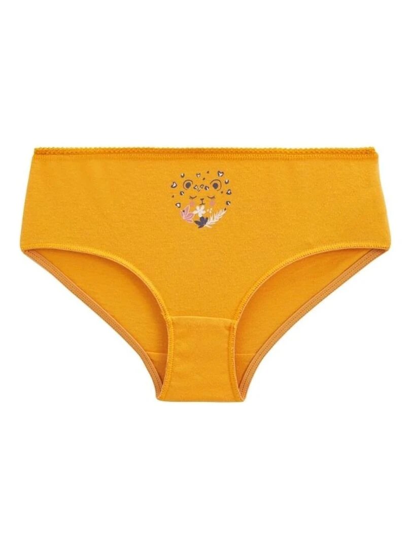 Lot de 3 culottes fille Vijungle   Jaune