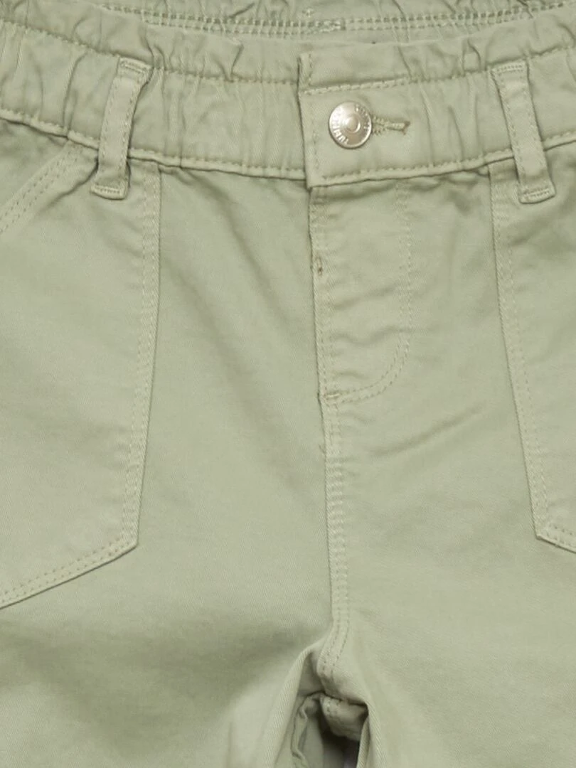 Pantalon paperbag avec poches Vert