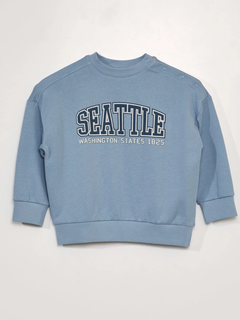 Sweat en french terry   So Easy   Bleu