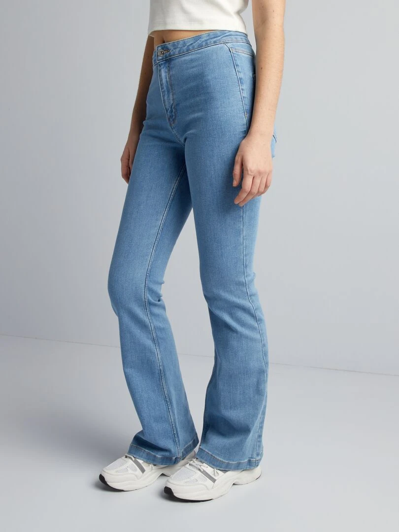 Jean stretch flare/bootcut à taille haute   Bleu