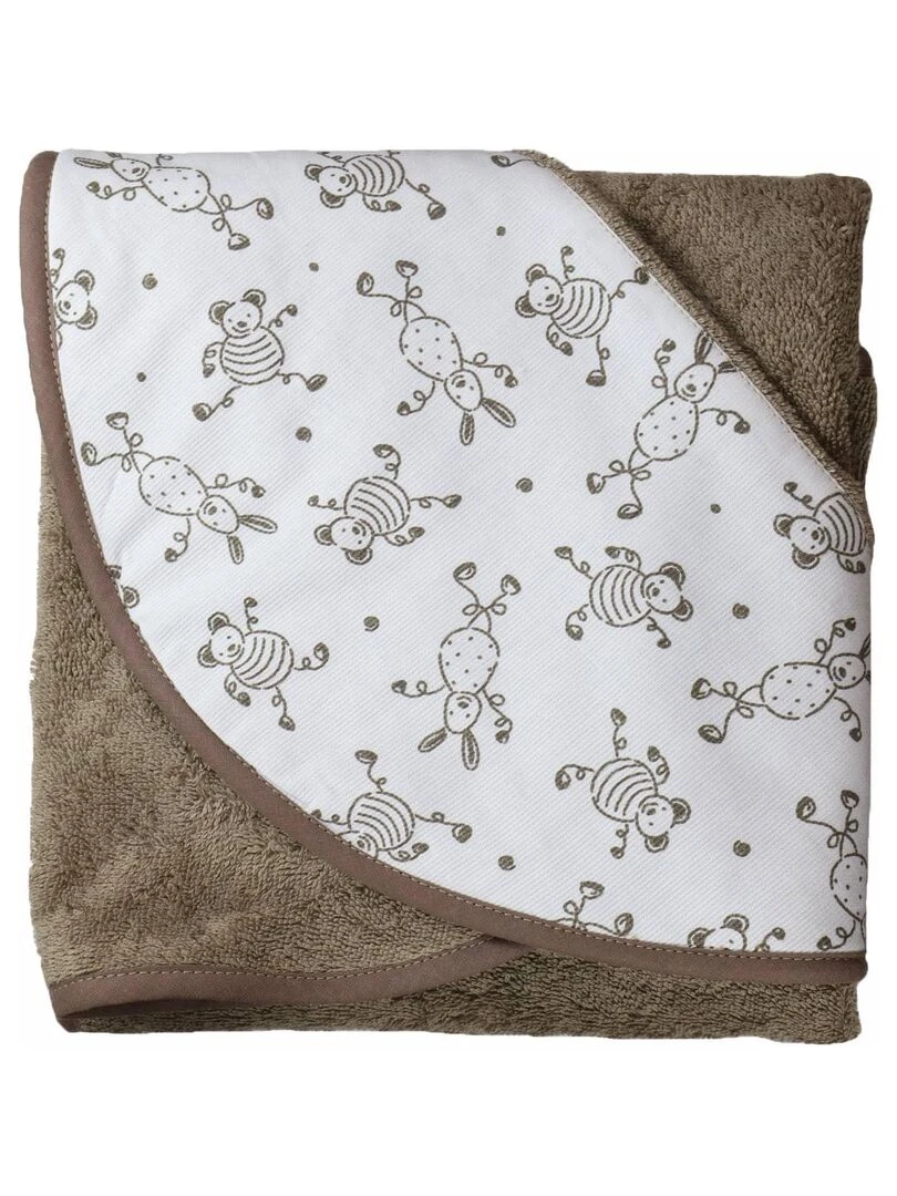 Cape de bain bébé éponge 480gr m² TOURNICOTIN Taupe