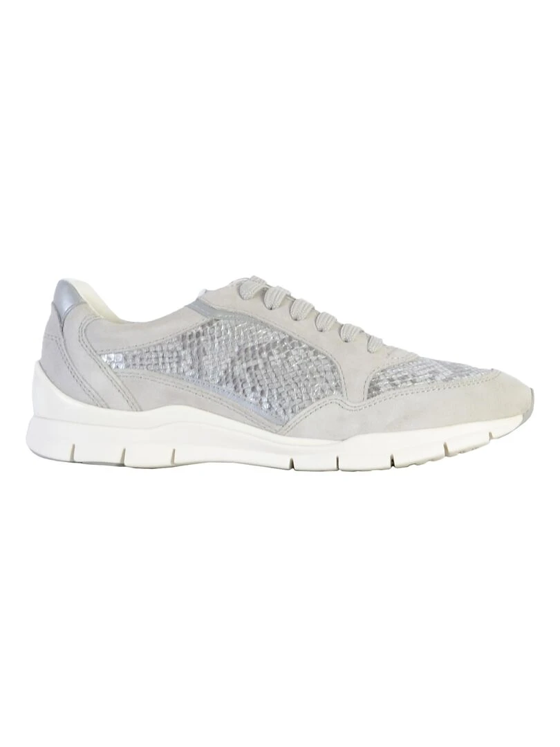 Basket Cuir Geox Sukie Gris