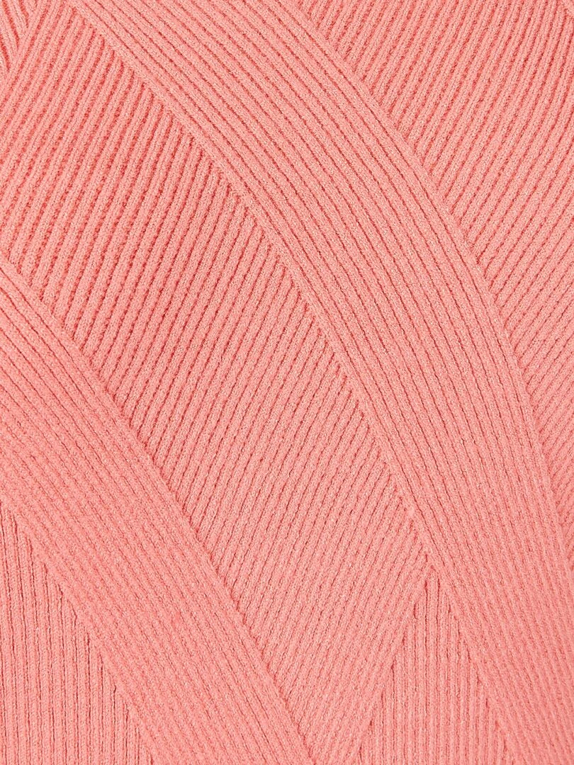 Pull jeu de côtes fantaisie.   Damart   Rose