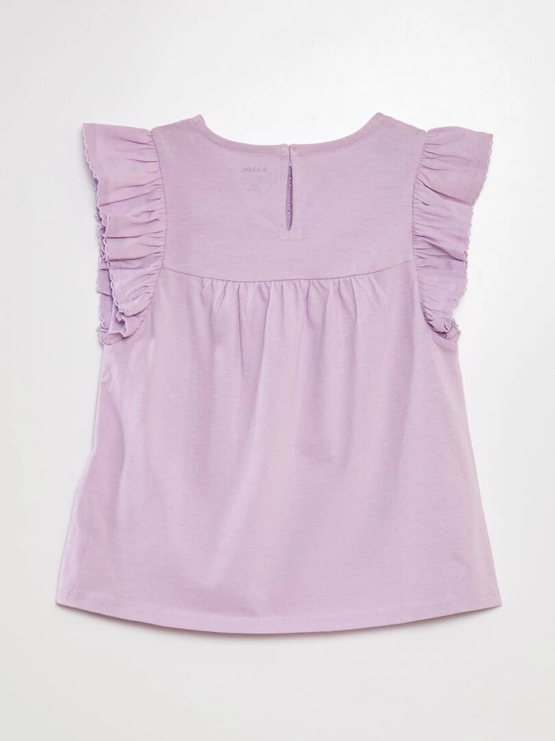 T shirt avec broderie   Violet
