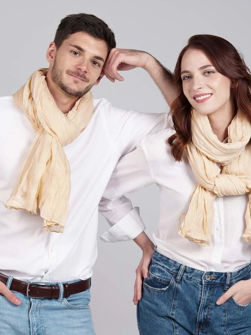 Chèche coton Uni Beige