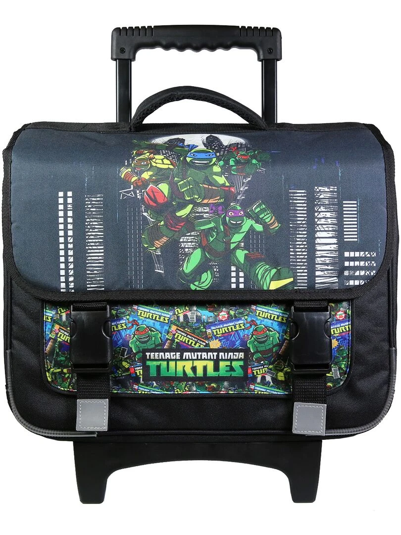 BAGTROTTER Cartable à roulettes 38 cm Tortues Ninja Noir Noir