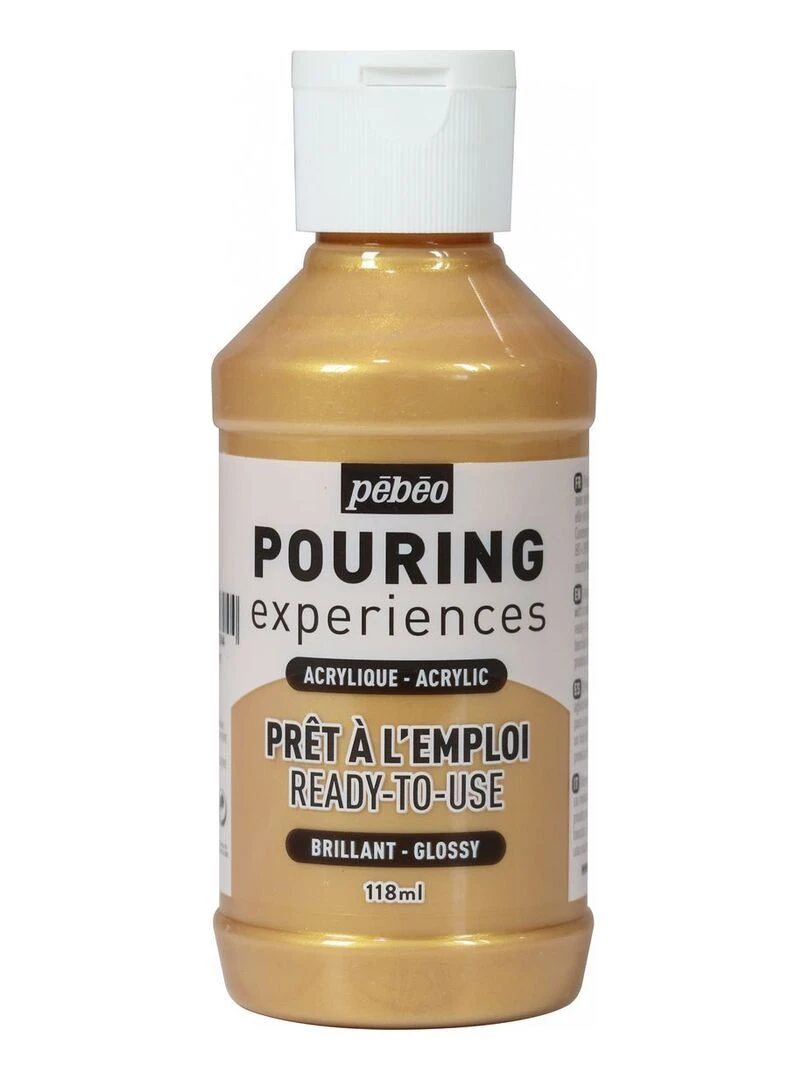 Peinture pouring acrylique brillante Or 118 ml N/A