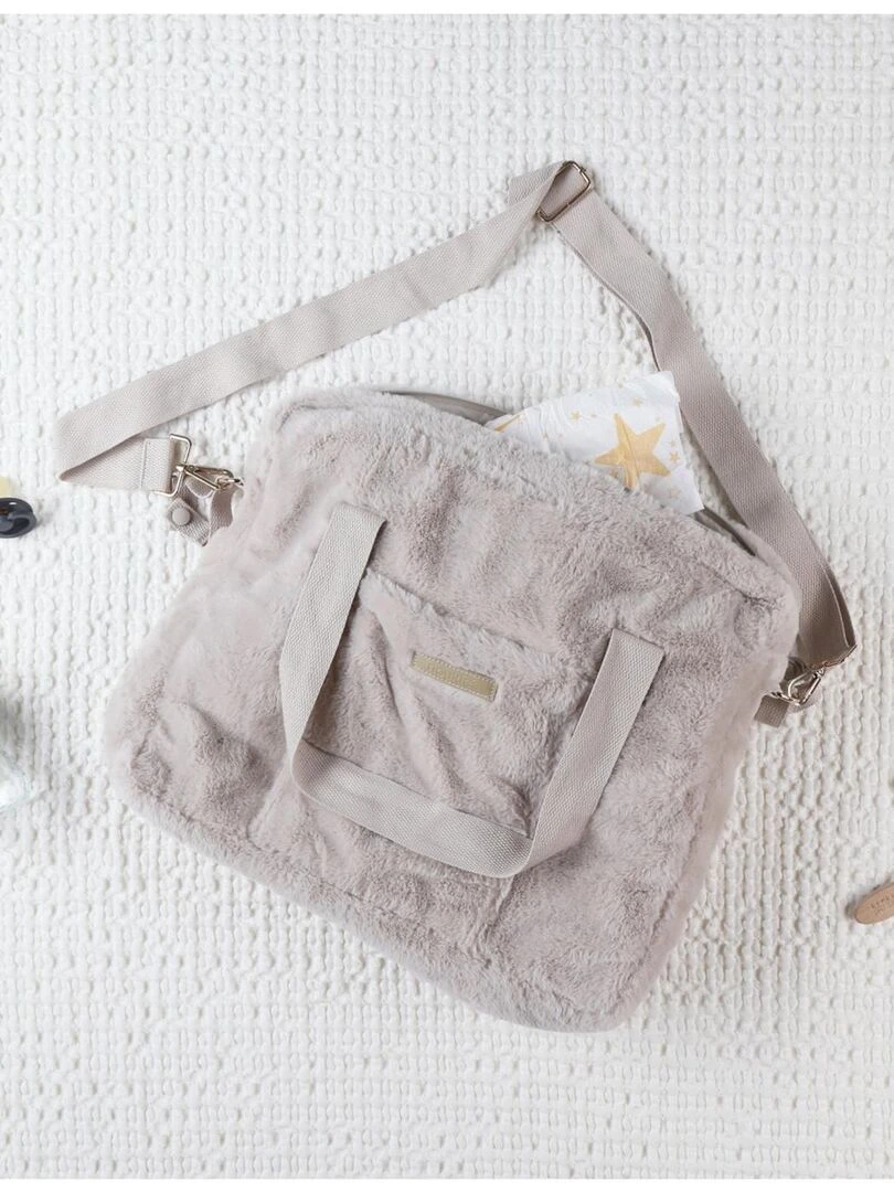 Sac à langer fausse fourrure Noukie's Blanc