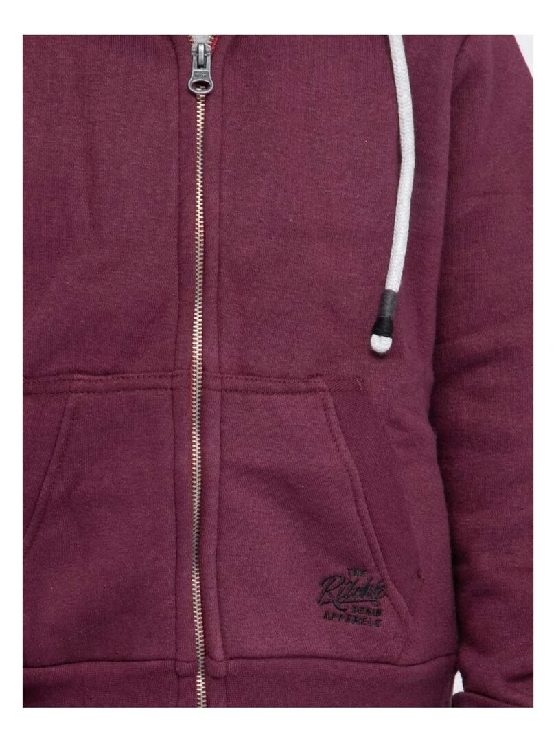Sweat zippé capuche WAMIN J   Violet