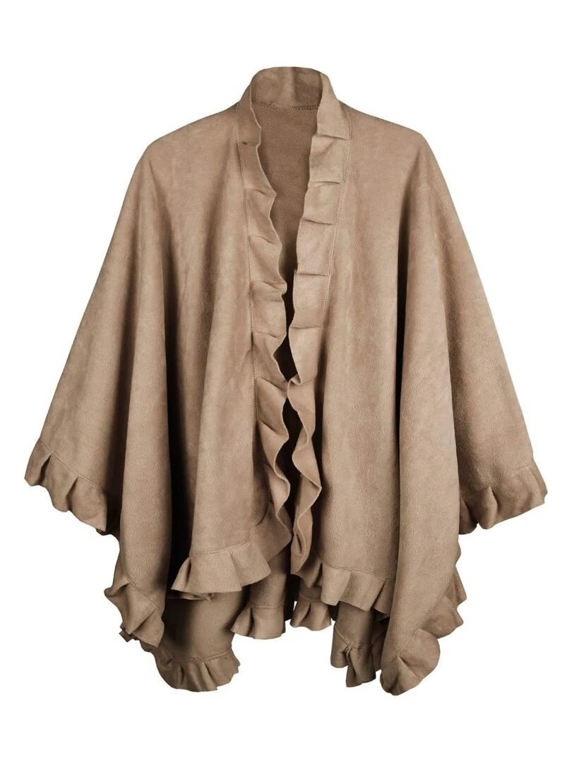 Poncho Polaire Frou Frou Beige foncé